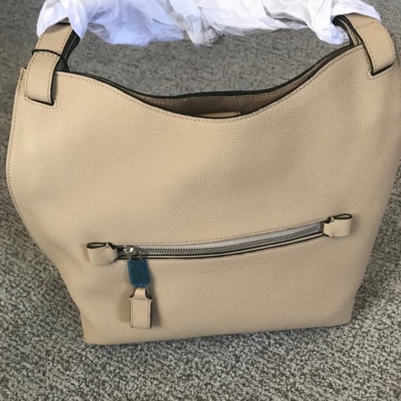 New Authentic Marc Jacobs Small Waverly Leather Hobo Bag Tan - Picture 4 of 7